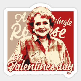 A Single Rose On Valentines Day Sticker